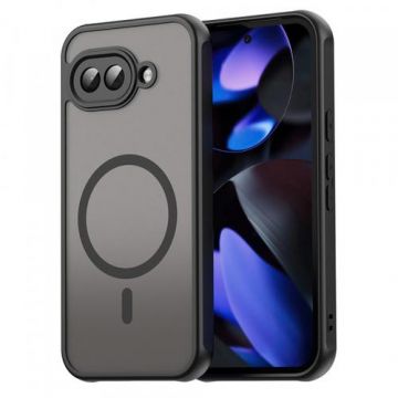 Husa MagSafe Techsuit HaloFrost II pentru Google Pixel 9a (Transparent/Negru)