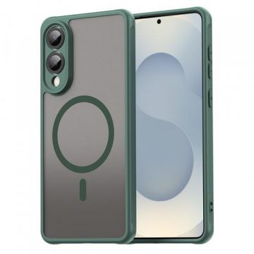 Husa MagSafe Techsuit HaloFrost II pentru Samsung Galaxy S25 Edge S937 (Transparent/Verde)