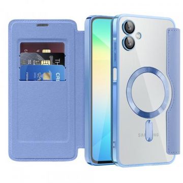 Husa MagSafe Techsuit SmartMag Book  pentru Samsung Galaxy A06 A065 (Albastru)