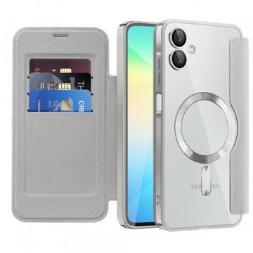 Husa MagSafe Techsuit SmartMag Book pentru Samsung Galaxy A06 A065 (Gri)