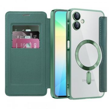 Husa MagSafe Techsuit SmartMag Book pentru Samsung Galaxy A06 A065 (Verde)