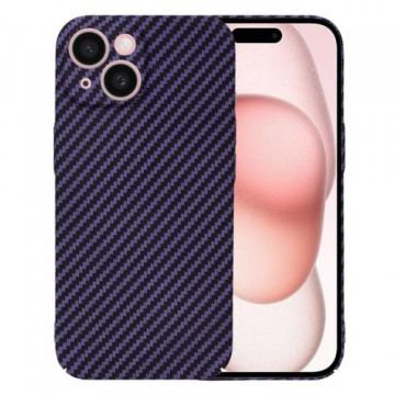 Husa pentru Apple iPhone 15, Techsuit, Carbonite FiberShell, Mov