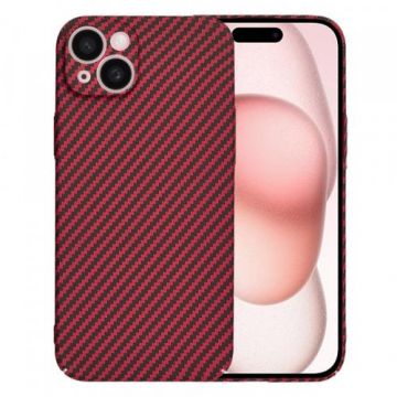 Husa pentru Apple iPhone 15, Techsuit, Carbonite FiberShell, Rosie