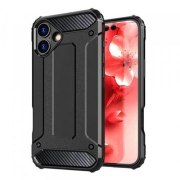 Husa pentru Apple iPhone 16 Plus, Techsuit, Hybrid Armor, Neagra