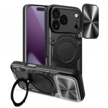 Husa pentru Apple iPhone 17 Pro, Techsuit, CamGuard Pro, Neagra