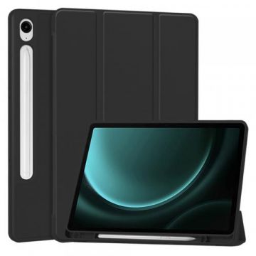 Husa pentru Samsung Galaxy Tab S10 FE / Tab S9 FE, Techsuit, Flex Trifold (Negru)