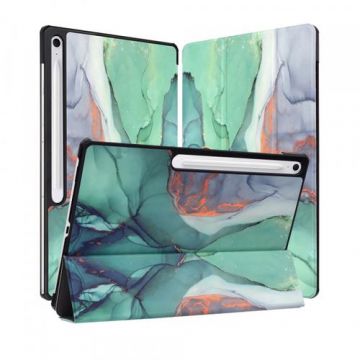 Husa pentru Samsung Galaxy Tab S10 FE+, Techsuit, FoldPro Green Time (Multicolor)