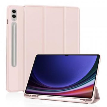 Husa pentru Samsung Galaxy Tab S10 Ultra / Tab S9 Ultra, Techsuit, Flex Trifold (Roz)