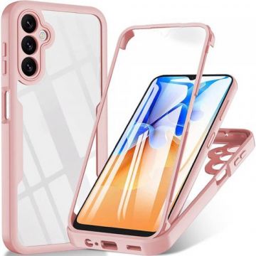 Husa pentru Techsuit ColorVerse 360 Samsung Galaxy A16 5G A166 / A16 4G A165 (Roz/Transparent)