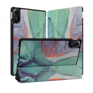 Husa pentru Xiaomi Redmi Pad 2, Techsuit, FoldPro Green Time (Multicolor)