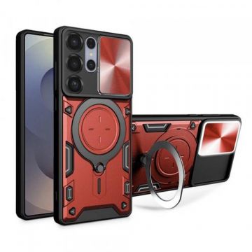 Husa Techsuit CamGuard Pro pentru Samsung Galaxy S25 Ultra S938 (Rosu/Negru)