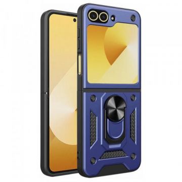 Husa Techsuit CamShield pentru Samsung Galaxy Z Flip 6 F741 (Negru/Albastru)