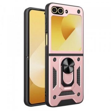 Husa Techsuit CamShield pentru Samsung Galaxy Z Flip 6, F741 (Negru/Roz)
