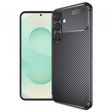 Husa Techsuit CarbonFiber pentru Samsung Galaxy S25+ S936 (Negru)