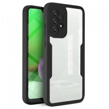 Husa Techsuit ColorVerse 360 pentru Samsung Galaxy A52s 5G A528 / A52 5G A526 / A52 A525 (Transparent/Negru)