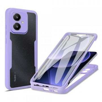 Husa Techsuit ColorVerse 360 pentru Xiaomi Redmi 13C 5G (Mov/Transparent)