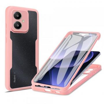 Husa Techsuit ColorVerse 360 pentru Xiaomi Redmi 13C 5G (Transparent/Roz)