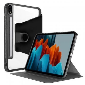 Husa Techsuit Crystal Vision pentru Samsung Galaxy Tab S8 / Tab S7 T875 / Tab S7 T870 (Negru)
