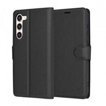 Husa Techsuit Leather Folio pentru Samsung Galaxy S23+ S916 (Negru)