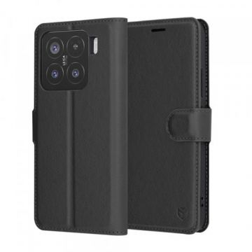 Husa Techsuit Leather Folio pentru Xiaomi 15 (Negru)