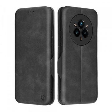 Husa Techsuit Safe Wallet Plus pentru Realme 14 Pro+ (Negru)