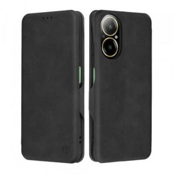 Husa Techsuit Safe Wallet Plus pentru Realme C67 4G (Negru)