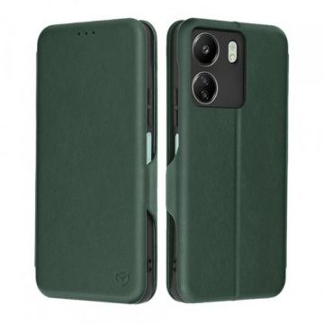 Husa Techsuit Safe Wallet Plus pentru Xiaomi Poco C65 / Redmi 13C (Verde)