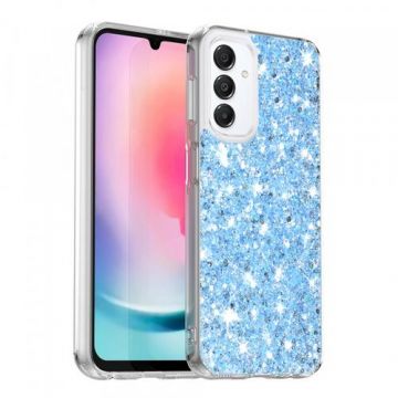Husa Techsuit Sparkly Glitter pentru Samsung Galaxy A16 5G A166 / A16 4G A165 (Albastru)