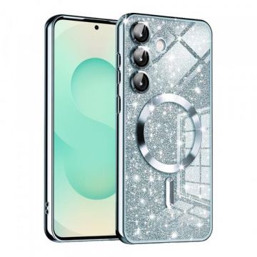 Husa MagSafe pentru Samsung Galaxy S25+ S936, Techsuit, Luxury Glitter, Bleu