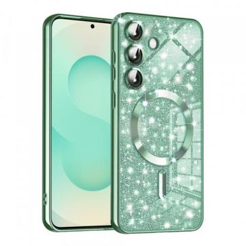 Husa MagSafe pentru Samsung Galaxy S25+ S936, Techsuit, Luxury Glitter, Verde Deschis