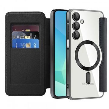 Husa MagSafe Techsuit SmartMag Book pentru Samsung Galaxy A16 5G A166 / A16 4G A165 (Negru)