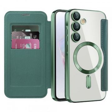 Husa MagSafe Techsuit SmartMag Book  pentru Samsung Galaxy A35 5G A356 (Verde)