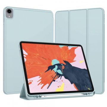 Husa pentru Apple iPad Pro 12.9 (2022) / Pro 12.9 (2021) / Pro 12.9 (2020) / Pro 12.9 (2018) Techsuit Flex Trifold (Albastru)