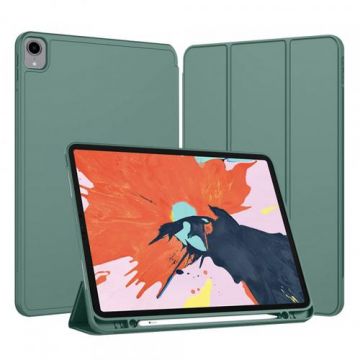 Husa pentru Apple iPad Pro 12.9 (2022) / Pro 12.9 (2021) / Pro 12.9 (2020) / Pro 12.9 (2018) Techsuit Flex Trifold (Verde)