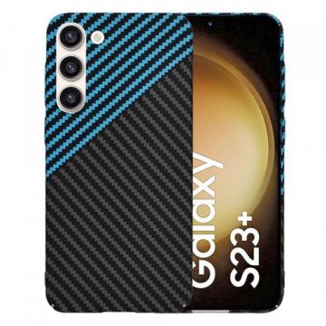 Husa pentru Samsung Galaxy S23+ S916, Techsuit, Carbonite FiberShell, Bleu
