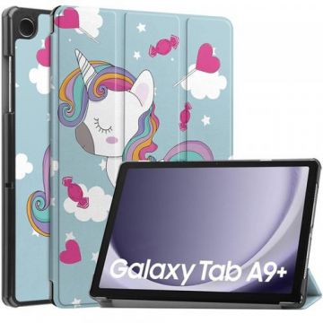Husa pentru Samsung Galaxy Tab A9+ Techsuit FoldPro Unicorn (Multicolor)