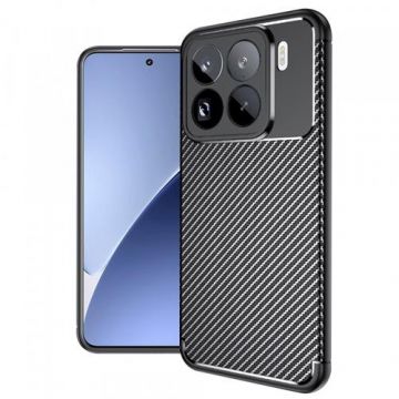 Husa pentru Xiaomi 15 Pro, Techsuit, CarbonFiber, Neagra