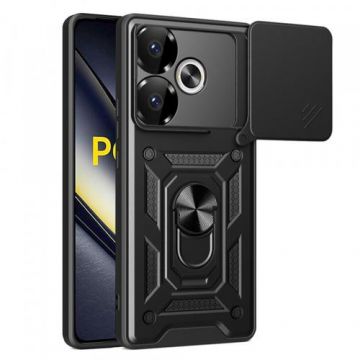Husa Techsuit CamShield pentru Poco F6, Neagra