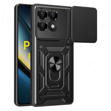 Husa Techsuit CamShield pentru Poco F6 Pro, Neagra