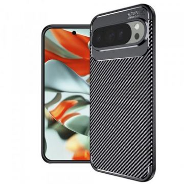Husa Techsuit CarbonFiber pentru Google Pixel 9 Pro XL,  Neagra