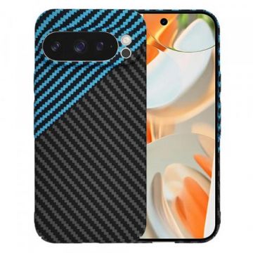 Husa Techsuit Carbonite FiberShell pentru Google Pixel 9 Pro, Bleu