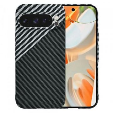 Husa Techsuit Carbonite FiberShell pentru Google Pixel 9 Pro, Gri
