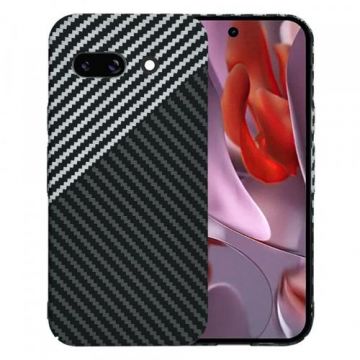 Husa Techsuit Carbonite FiberShell pentru Google Pixel 9a, Gri