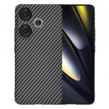 Husa Techsuit Carbonite FiberShell pentru Poco F6, Neagra