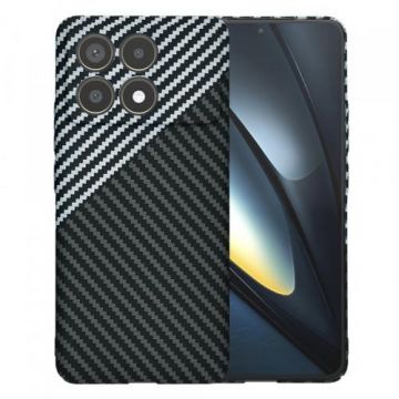 Husa Techsuit Carbonite FiberShell pentru Poco F6 Pro,  Gri