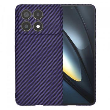 Husa Techsuit Carbonite FiberShell pentru Poco F6 Pro, Mov