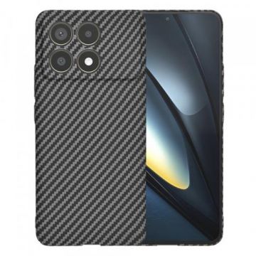 Husa Techsuit Carbonite FiberShell pentru Poco F6 Pro, Neagra