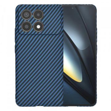 Husa Techsuit Carbonite FiberShell pentru Poco F6 Pro, Turcoaz