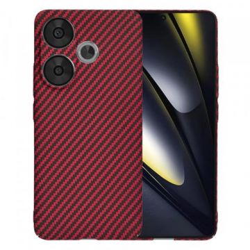 Husa Techsuit Carbonite FiberShell pentru Poco F6,  Rosu