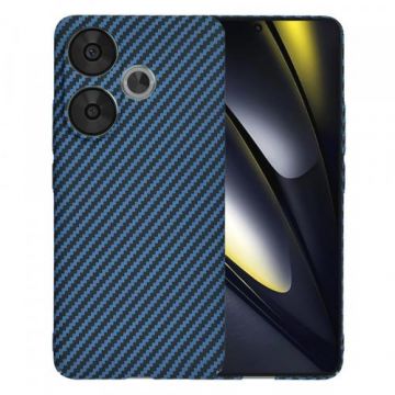 Husa Techsuit Carbonite FiberShell pentru Poco F6, Turcoaz